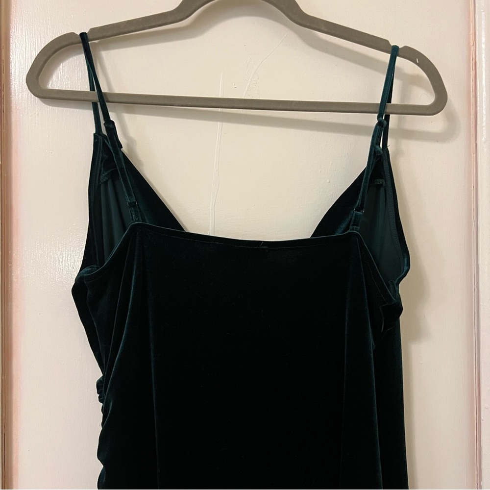 RACHEL ZOE Velvet Dress Slit V Neck Vneck sleeveless Los Angeles New York - Picture 6 of 9